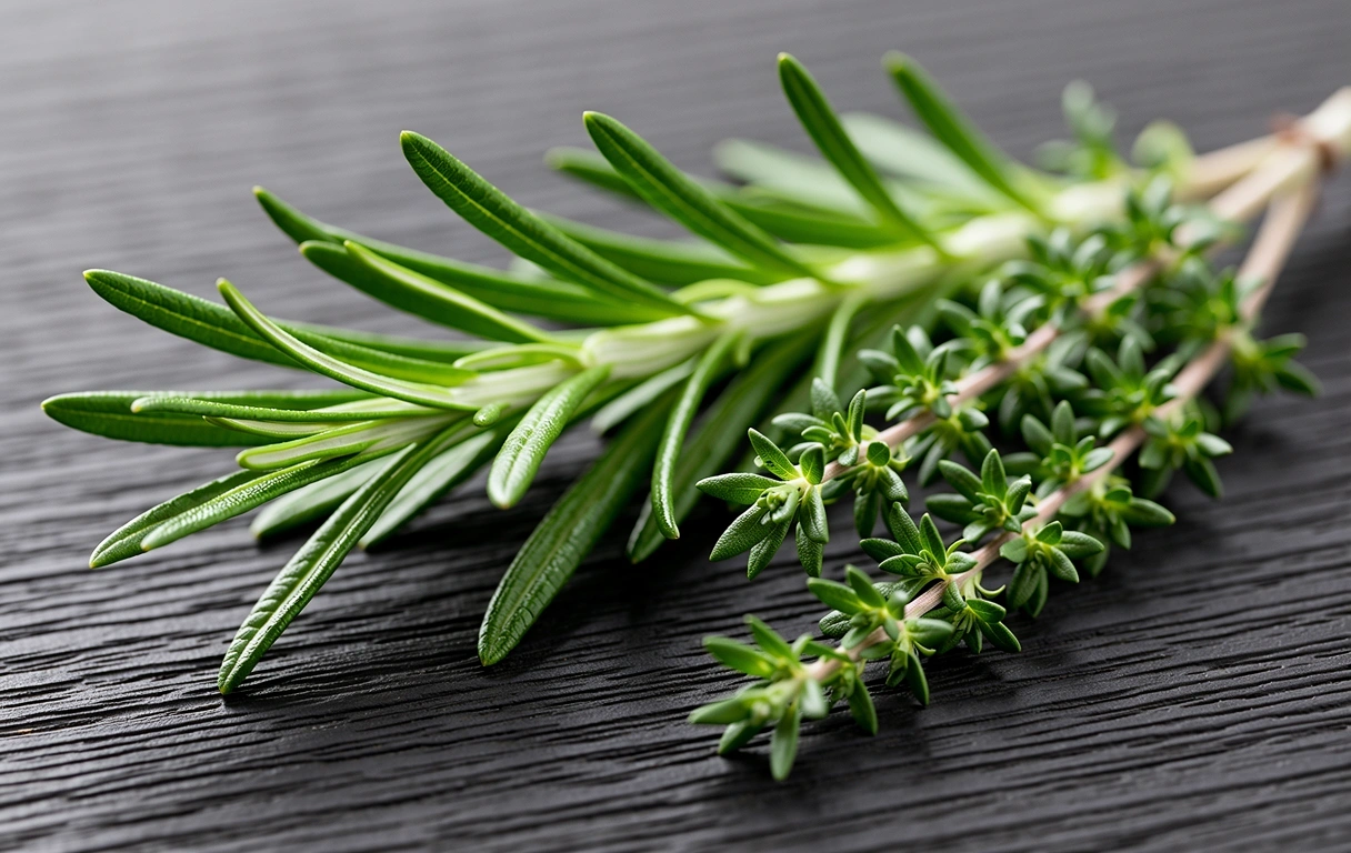Detailaufnahme frischer Kräuter